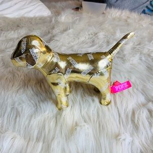 PINK Victoria Secret gold dog